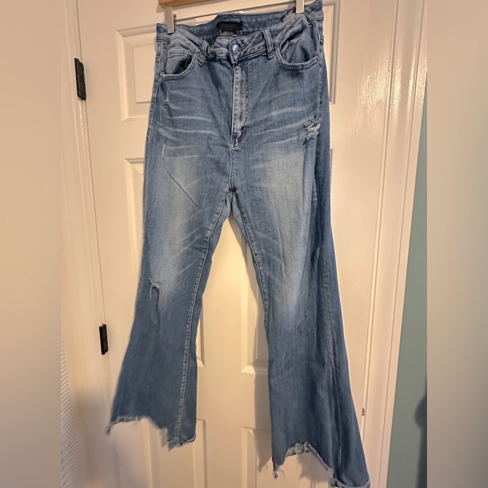 Risen Distressed Bootcut Jeans